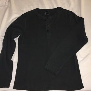 Men’s J. Crew cotton henley dark green size large